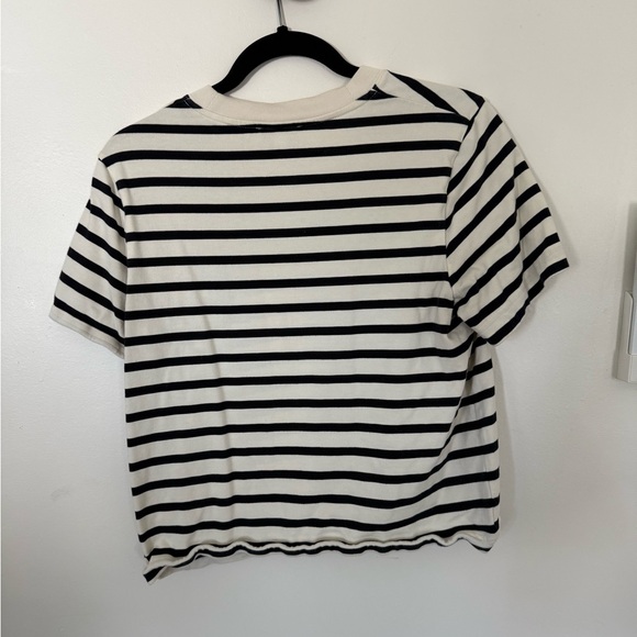 COS Navy and White Striped T-Shirt - Picture 3 of 4